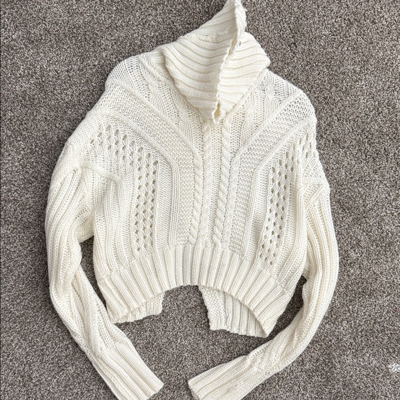 Missguided Sweaters - Missguided Cream Knit Turtleneck Sweater